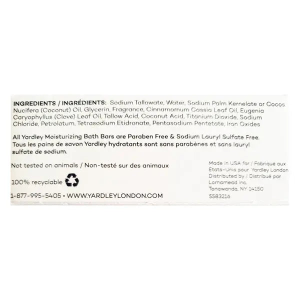 6 Pack - Yardley London Limited Edition Cinnamon Swirl Moisturizing Bath Bar 4oz Yardley