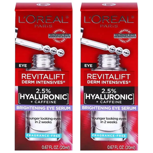 2 Pack - L'Oréal Revitalift Derm Intensives Brightening Eye Serum 0.67oz L'Oreal