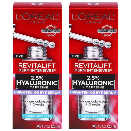 2 Pack - L'Oréal Revitalift Derm Intensives Brightening Eye Serum 0.67oz L'Oreal