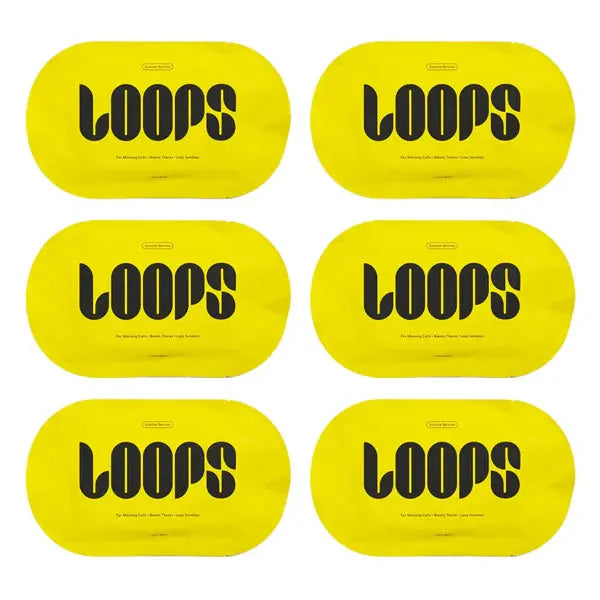 6 Pack - Loops Beauty Sunrise Service Brightening Hydrogel Face Mask Loops