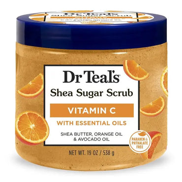 3 Pack - Dr Teal's Shea Sugar Body Scrub, Citrus with Essential Oils & Vitamin C 19oz Dr Teal's
