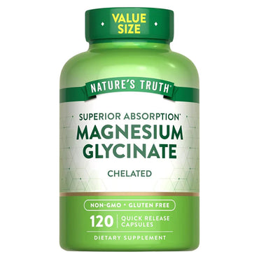 2 Pack - Nature's Truth Chelated Magnesium 200mg High Absorption 120 Capsules