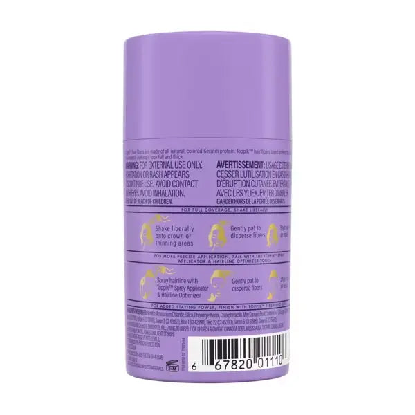 2 Pack - Toppik Volumizing Micro Fiber Hair Filler Color Touch Up System - Black 0.42oz Toppik
