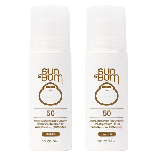 2 Pack - Sun Bum Mineral SPF 50 Roll-On Sunscreen Body Lotion 3oz