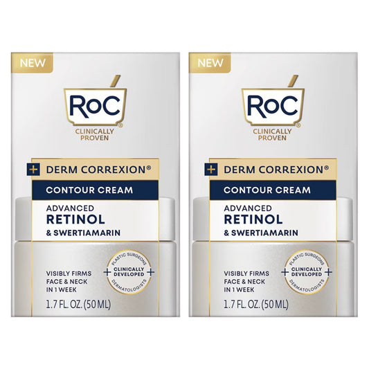 2 Pack - RoC Derm Correxion Contour Retinol Cream for Face and Neck 1.7oz
