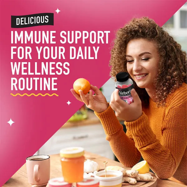 3 Pack - Airborne Mixed Berry Vitamin C Gummies Immune Support 21 Count Airborne