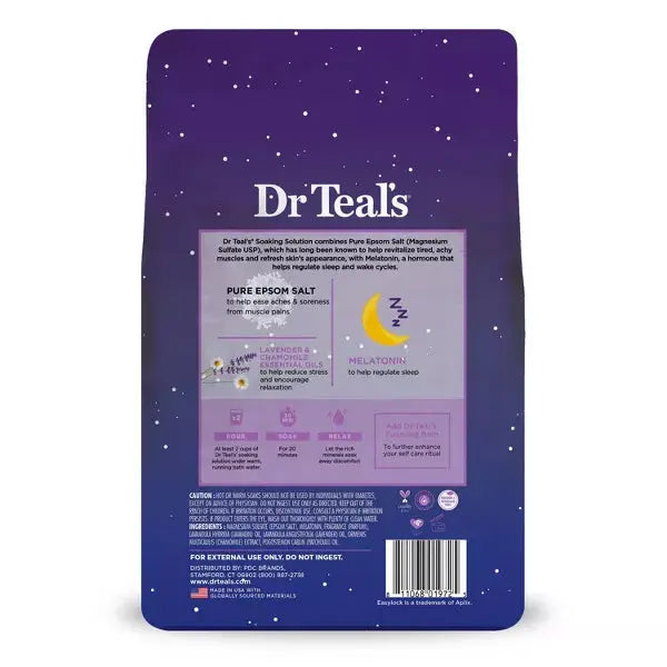3 Pack - Dr Teal's Epsom Salt Magnesium Sleep Soak 3lb Each Dr Teal's