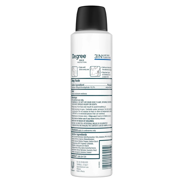 6 Pack - Degree Men's Max Protection 3 in 1 Extra Fresh Dry Spray Antiperspirant 4.8oz