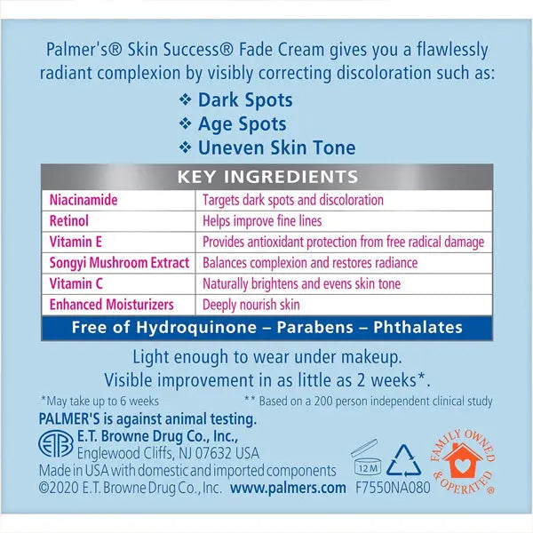 3 Pack - Palmer's Skin Success Anti-Dark Spot Fade Cream with Vitamin E 2.7oz Palmer's