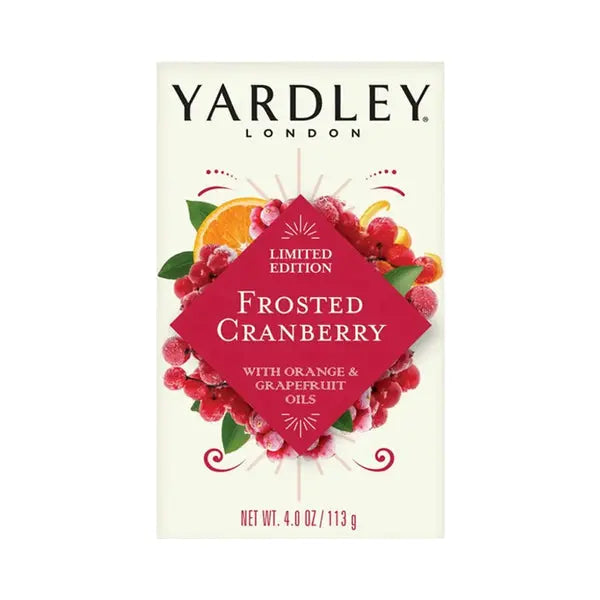 6 Pack - Yardley London Limited Edition Frosted Cranberry Moisturizing Bath Bar 4oz Yardley