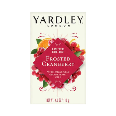 6 Pack - Yardley London Limited Edition Frosted Cranberry Moisturizing Bath Bar 4oz