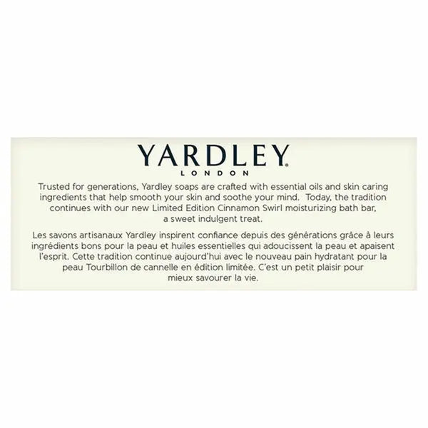 6 Pack - Yardley London Limited Edition Cinnamon Swirl Moisturizing Bath Bar 4oz Yardley