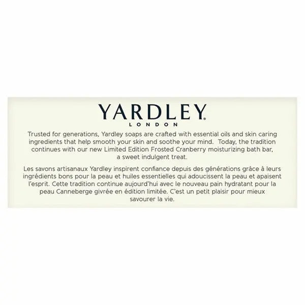 6 Pack - Yardley London Limited Edition Frosted Cranberry Moisturizing Bath Bar 4oz Yardley
