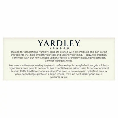 6 Pack - Yardley London Limited Edition Frosted Cranberry Moisturizing Bath Bar 4oz Yardley