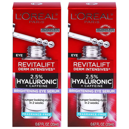 2 Pack - L'Oréal Revitalift Derm Intensives Brightening Eye Serum 0.67oz