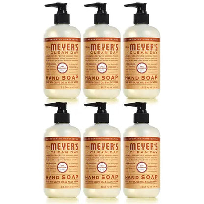 6 Pack - MRS. MEYER'S CLEAN DAY Hand Soap Oat Blossom Scent 12.5oz Mrs. Meyer's