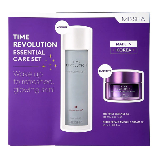 Missha Time Revolution 5X Essential Care Set 5.07 Oz Essence & 1.69 Oz Cream