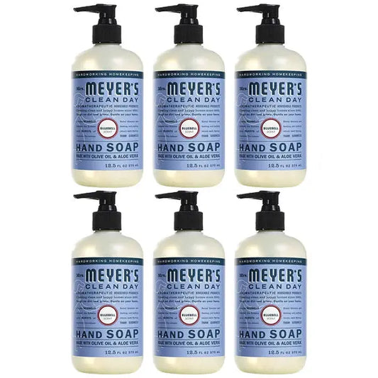 6 Pack - MRS. MEYER'S CLEAN DAY Hand Soap Bluebell Scent 12.5oz Mrs. Meyer's