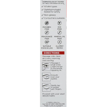 2 Pack - L'Oréal Revitalift Derm Intensives Brightening Eye Serum 0.67oz