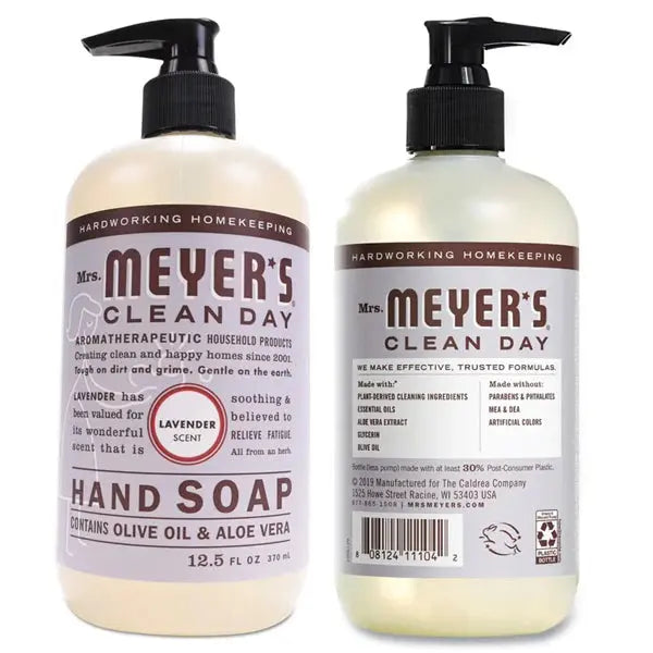 6 Pack - MRS. MEYER'S CLEAN DAY Hand Soap Lavender Scent 12.5oz Mrs. Meyer's
