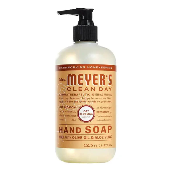 6 Pack - MRS. MEYER'S CLEAN DAY Hand Soap Oat Blossom Scent 12.5oz Mrs. Meyer's