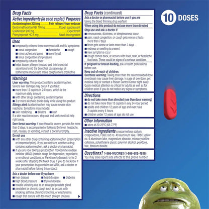 2 Pack - Mucinex Fast-Max Max Strength Cold and Flu Medicine 20 Count Each