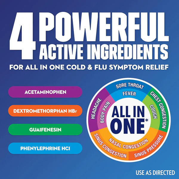 2 Pack - Mucinex Fast-Max Max Strength Cold and Flu Medicine 20 Count Each