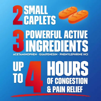 2 Pack - Mucinex Sinus-Max Severe Congestion Relief Caplets 20 Count Each
