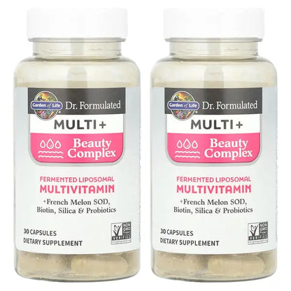 2 Pack - Garden of Life Dr Formulated Multi+ Fermented Beauty Complex 30 Count Garden of Life