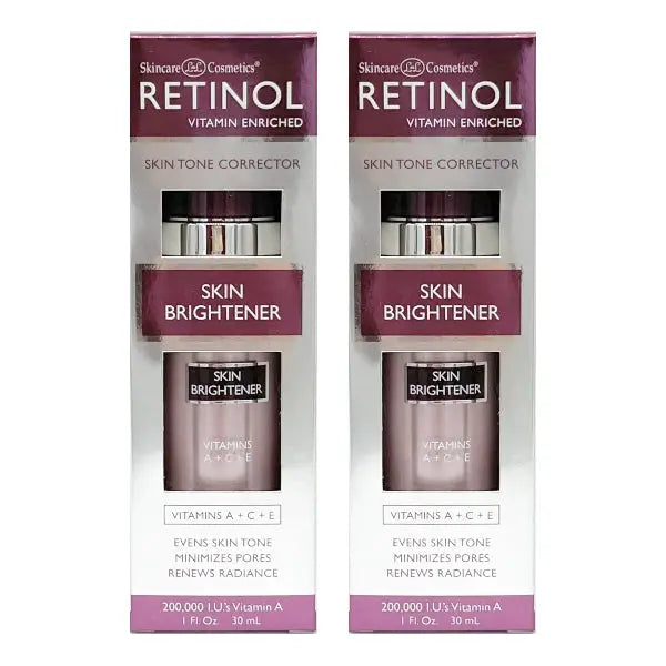 2 Pack - Skincare Cosmetics Retinol Vitamin Enriched Skin Brightener 1oz Skincare Cosmetics
