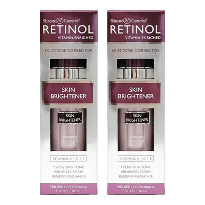 2 Pack - Skincare Cosmetics Retinol Vitamin Enriched Skin Brightener 1oz Skincare Cosmetics