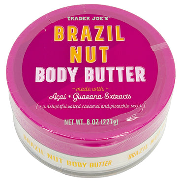 2 Pack - Trader Joe's Brazil Nut Body Butter Made With Acai 8oz Trader Joe's