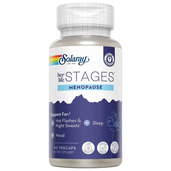 2 Pack - Solaray Menopause her Life Stages Menopause Supplement 60 VegCaps Solaray