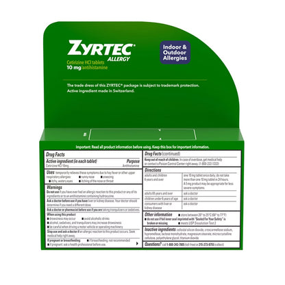 2 Pack - Zyrtec 24 Hour Allergy Relief Tablets, 40 Count Bonus Pack