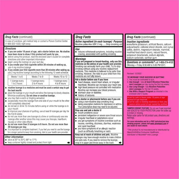 2 Pack - Blip Mint Nicotine Smoking Cessation Lozenge 2mg 27 Count Blip