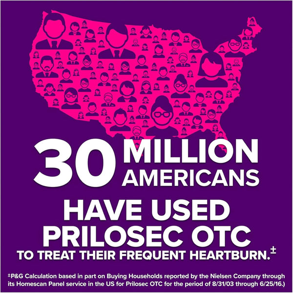 2 Pack - Prilosec OTC Frequent Heartburn Relief Medicine and Acid Reducer 42ct