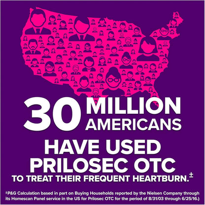 2 Pack - Prilosec OTC Frequent Heartburn Relief Medicine and Acid Reducer 42ct