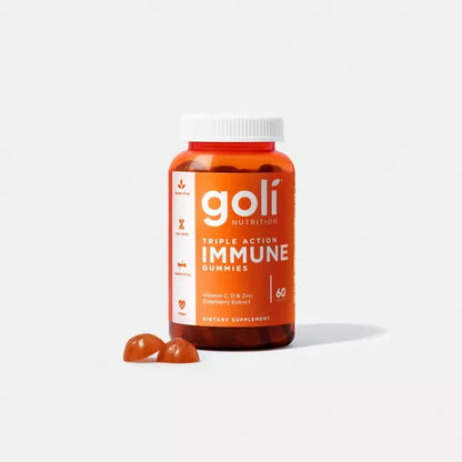 2 Pack - Goli Triple Action Immune Multivitamin Vegan Gummies 60 Count