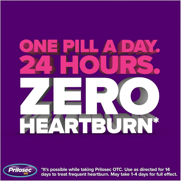 2 Pack - Prilosec OTC Frequent Heartburn Relief Medicine and Acid Reducer 42ct