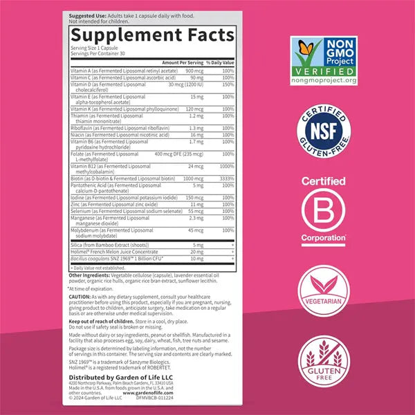 2 Pack - Garden of Life Dr Formulated Multi+ Fermented Beauty Complex 30 Count Garden of Life