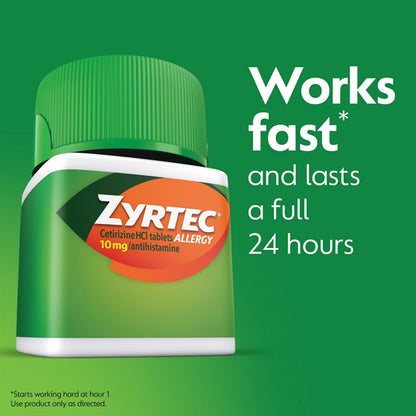 2 Pack - Zyrtec 24 Hour Allergy Relief Tablets, 40 Count Bonus Pack