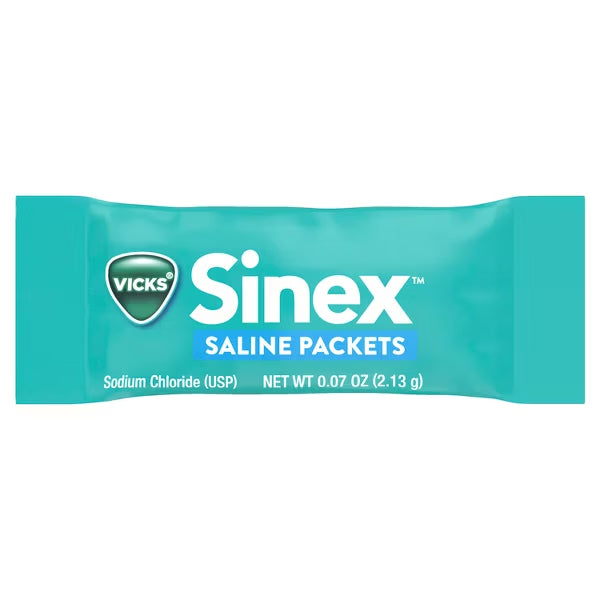 2 Pack - Vicks Sinex Saline Nasal Rinse Starter Kit 1 Bottle + 30 Refill Packets Each