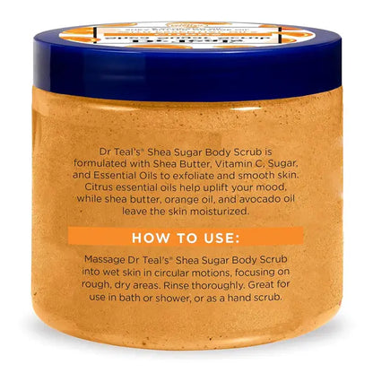 3 Pack - Dr Teal's Shea Sugar Body Scrub, Citrus with Essential Oils & Vitamin C 19oz Dr Teal's