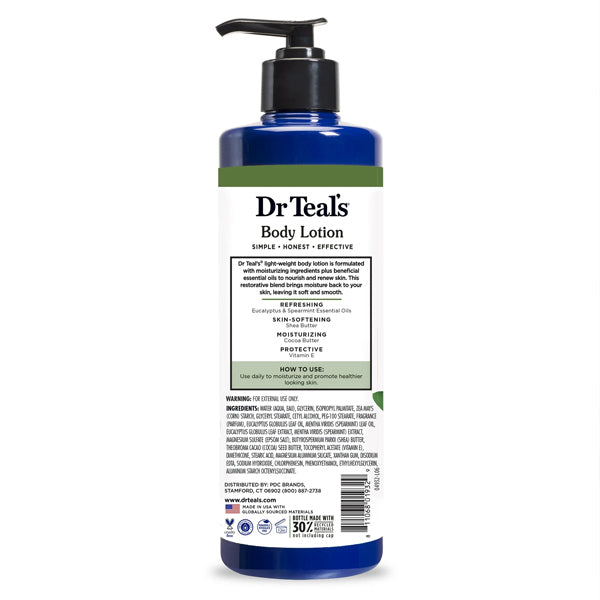 3 Pack - Dr Teal's Eucalyptus & Spearmint Body Lotion, 18oz