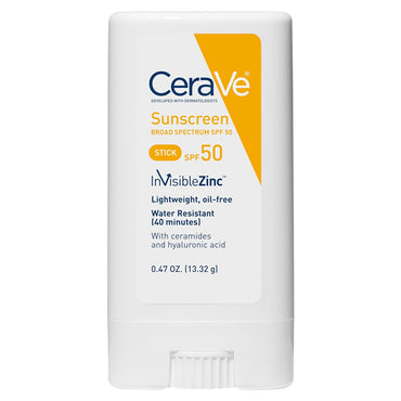 3 Pack - CeraVe Mineral Sunscreen Stick SPF 50 Broad Spectrum 0.47oz