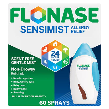 3 Pack - Flonase Sensimist Non Drowsy Allergy Relief Nasal Spray 60 Sprays