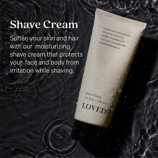 3 Pack - Loved01 Moisturizing & Fragrance-Free Face & Body Shave Cream 3.4oz