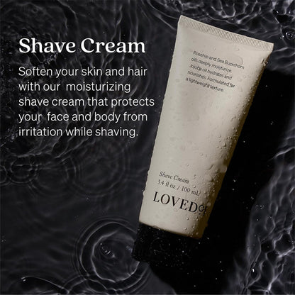 3 Pack - Loved01 Moisturizing & Fragrance-Free Face & Body Shave Cream 3.4oz