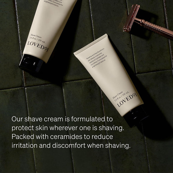 3 Pack - Loved01 Moisturizing & Fragrance-Free Face & Body Shave Cream 3.4oz