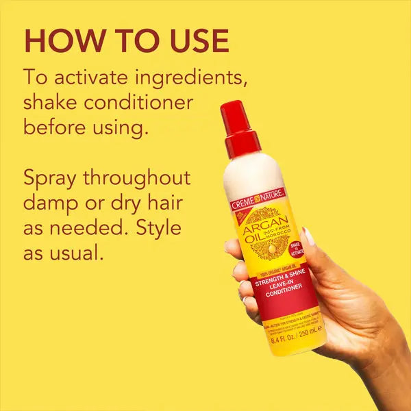 3 Pack - Creme of Nature Argan Oil Strength & Shine Leave-in Conditioner 8.4oz Creme of Nature